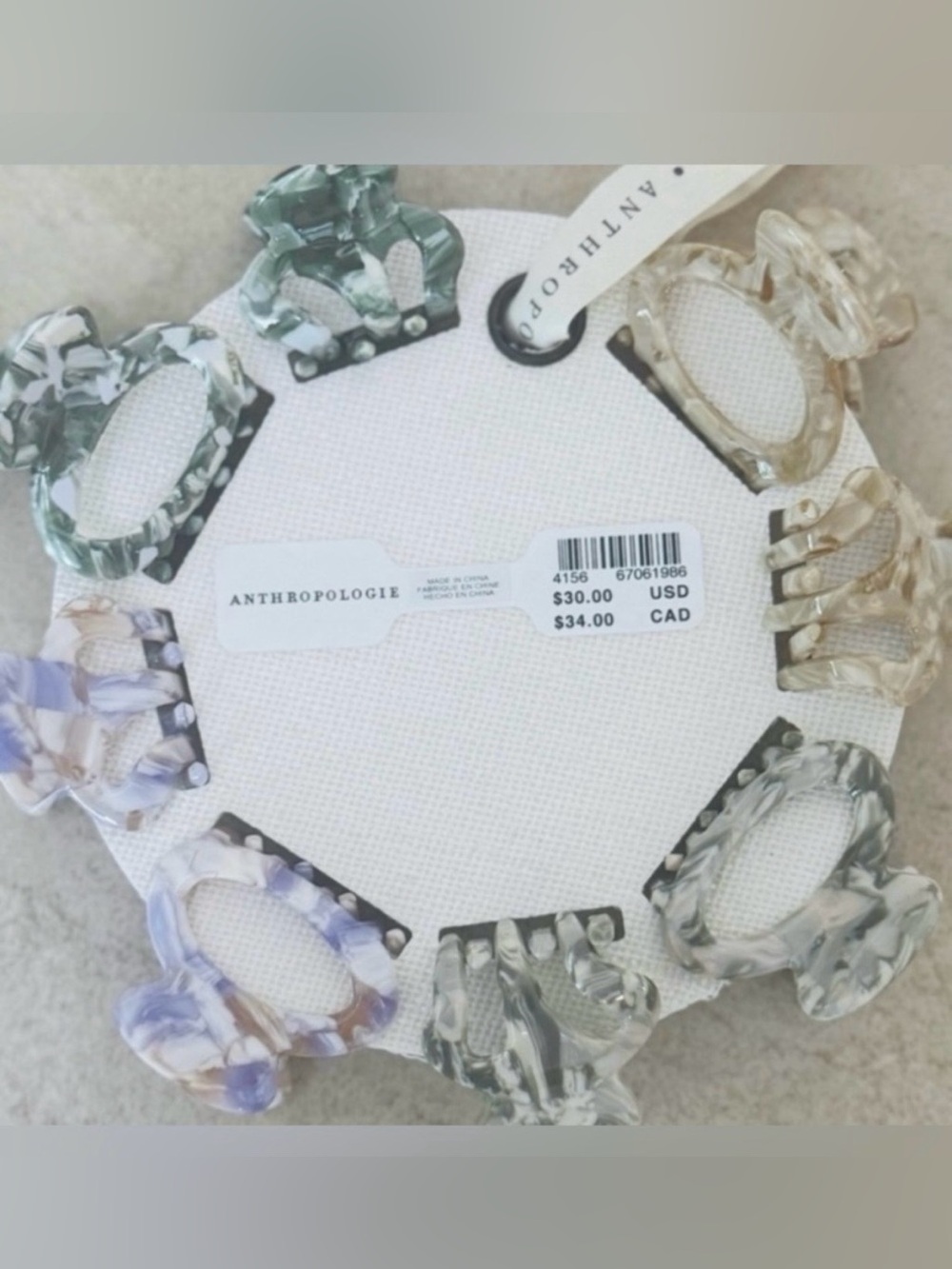 Anthropologie Mini Claw Hair Clip Set - Picture 4 of 5